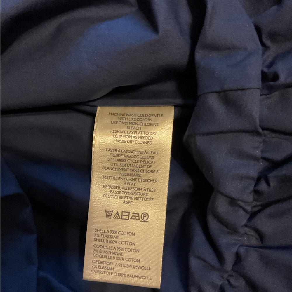 Maeve Anthropologie Bubble Peplum Navy Ink Stretch Tank Top Sleeveless XS NWT - Picture 9 of 13